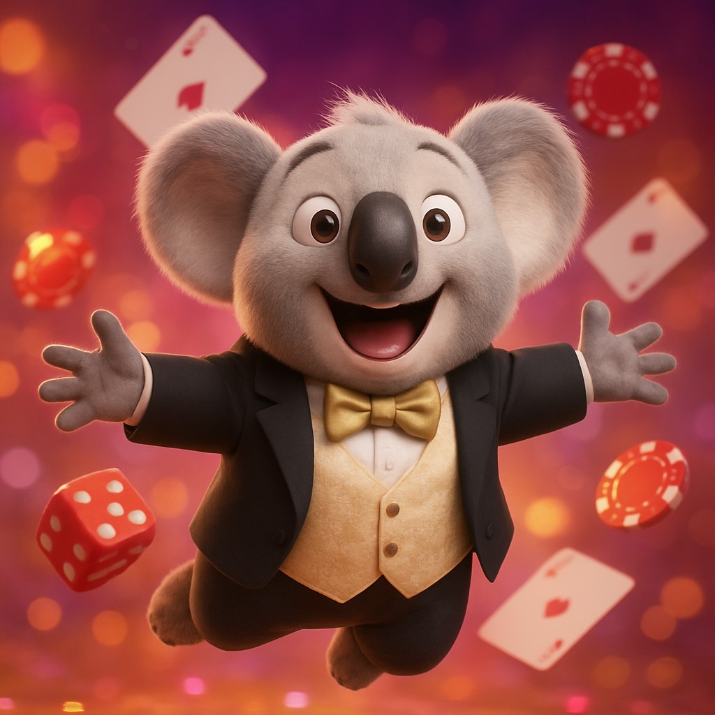 সোনালি আলোয় জড়িয়ে থাকা তাস ও ডাইস ঘিরে উল্লাসিত একটি চরিত্র 111bd